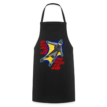 Base Jumping Fallschirm Springen Geschenk - Kochschürze - Schwarz - Vorne - AI Model Male 185 dark (185cm)