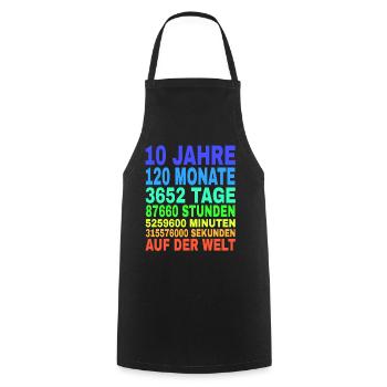 10 ans cadeau d'anniversaire fille garçon - Tablier de cuisine - noir - Devant - AI Model Male 185 dark (185cm)