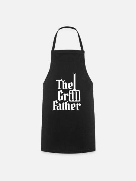 The Grillfather Barbeque Grillmeister Koch BBQ - Tablier de cuisine - noir