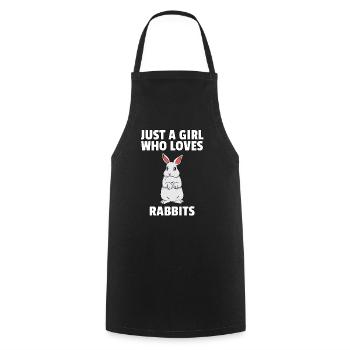 Bunny Rabbit Dwarf Rabbit Sweet Rex Gift - Cooking Apron - black - Front - AI Model Male 185 dark (185cm)
