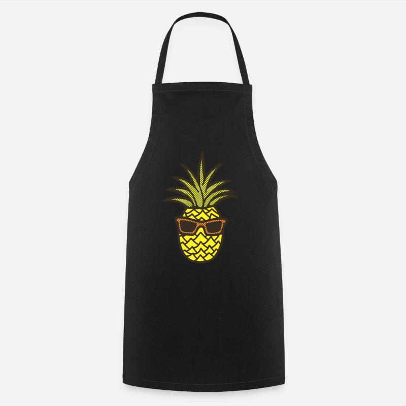 Ananas mit Sonnenbrille - Kochschürze - Schwarz