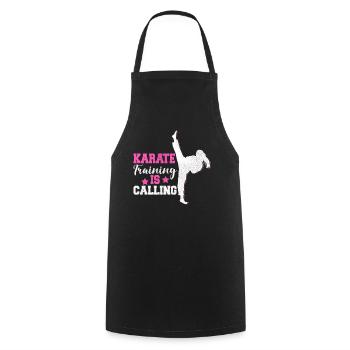 Karaté Girl Combat Sport Femmes Cadeau - Tablier de cuisine - noir - Devant - AI Model Male 185 dark (185cm)