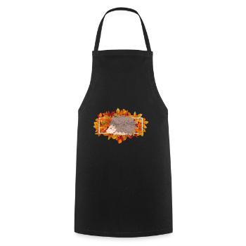 Hedgehog Forest Animal Animal Lover Gift - Cooking Apron - black - Front - AI Model Male 185 dark (185cm)