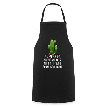 Kaktus Gurke Funshirt lustige Sprüche Kakteen - Kochschürze - Schwarz - Vorne - AI Model Male 185 dark (185cm)