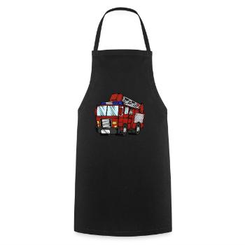 Fire Engine - Tablier de cuisine - noir - Devant - AI Model Male 185 dark (185cm)