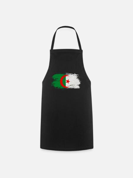 Algérie Drapeau vintage / Cadeau Alger - Tablier de cuisine - noir