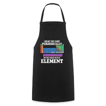 Chemistry Periodic Table - Cooking Apron - black - Front - AI Model Male 185 dark (185cm)