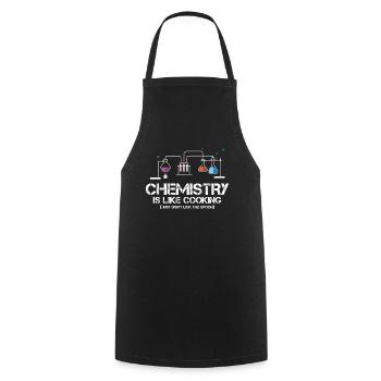 Chemistry cooking - Cooking Apron - black - Front - AI Model Male 185 dark (185cm)