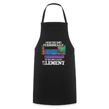 Funny chemistry chemist element - Cooking Apron - black - Front - AI Model Male 185 dark (185cm)