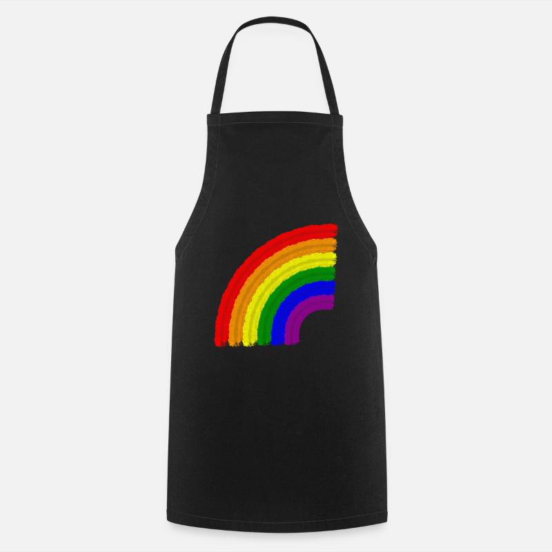 Rainbow LGBT Pride Rainbow - Tablier de cuisine - noir