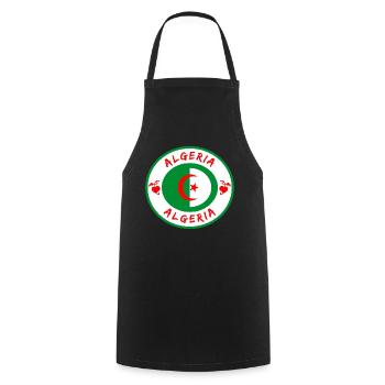 Algerien Kreis mit Nationalflagge Geschenk Algier - Kochschürze - Schwarz - Vorne - AI Model Male 185 dark (185cm)