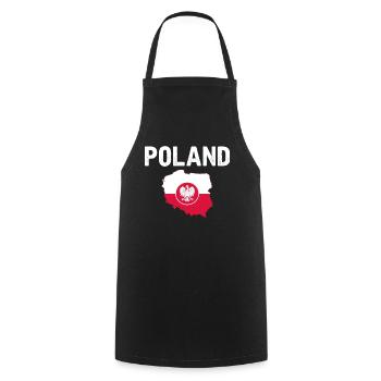 Polen - Kochschürze - Schwarz - Vorne - AI Model Male 185 dark (185cm)