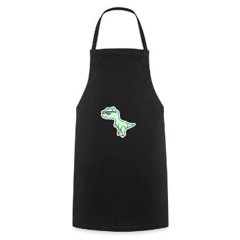 dinosaure - Tablier de cuisine - noir - Devant - AI Model Male 185 dark (185cm)