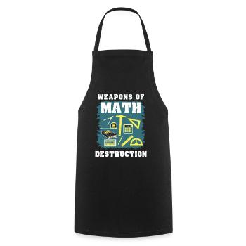 Cadeau math math - Tablier de cuisine - noir - Devant - AI Model Male 185 dark (185cm)