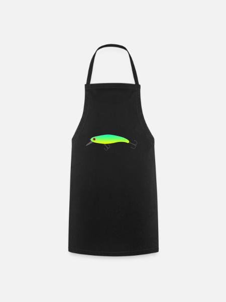 Wobbler fishing angler fishing fish gift - Cooking Apron - black