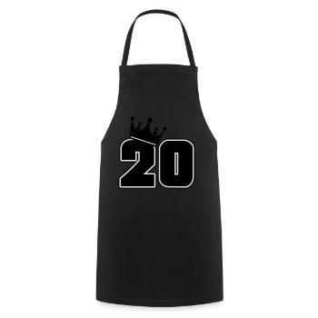 20 - Cooking Apron - black - Front - AI Model Male 185 dark (185cm)
