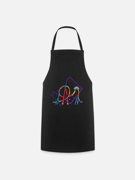 Roller coaster polygon - Cooking Apron - black