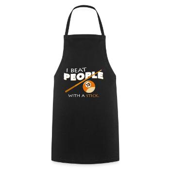 billiards - Cooking Apron - black - Front - AI Model Male 185 dark (185cm)