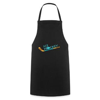 Eishockey - Kochschürze - Schwarz - Vorne - AI Model Male 185 dark (185cm)