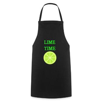 lime - Cooking Apron - black - Front - AI Model Male 185 dark (185cm)