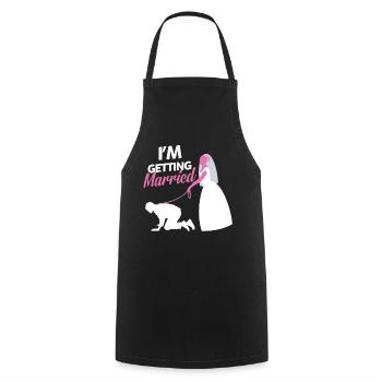 Bachelor Party Best Man Bride Gift - Cooking Apron - black - Front - AI Model Male 185 dark (185cm)
