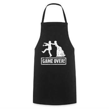 Bachelor Party Game Over Celebrate Gift - Tablier de cuisine - noir - Devant - AI Model Male 185 dark (185cm)