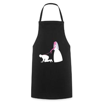 hen - Cooking Apron - black - Front - AI Model Male 185 dark (185cm)