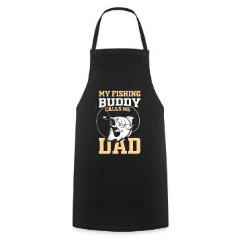 Fishing Buddies - Gift Idea - Cooking Apron - black - Front - AI Model Male 185 dark (185cm)