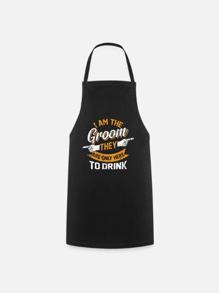 Groom bachelor party - Cooking Apron - black