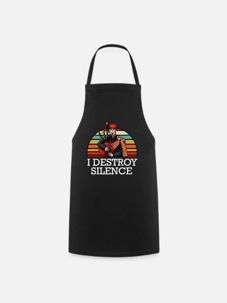 bagpipes - Cooking Apron - black