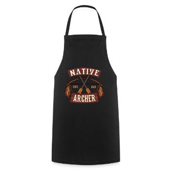 Native Archer Indian Bow Cool Archers - Cooking Apron - black - Front - AI Model Male 185 dark (185cm)