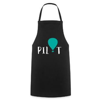 Hot air balloon - Cooking Apron - black - Front - AI Model Male 185 dark (185cm)