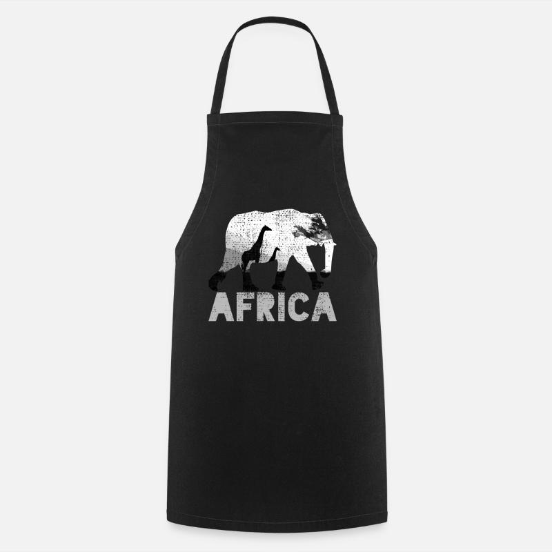 Afrika - Kochschürze - Schwarz