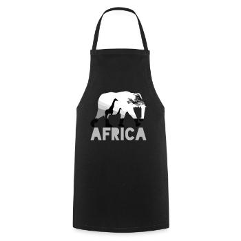 Africa Africa Africa - Cooking Apron - black - Front - AI Model Male 185 dark (185cm)
