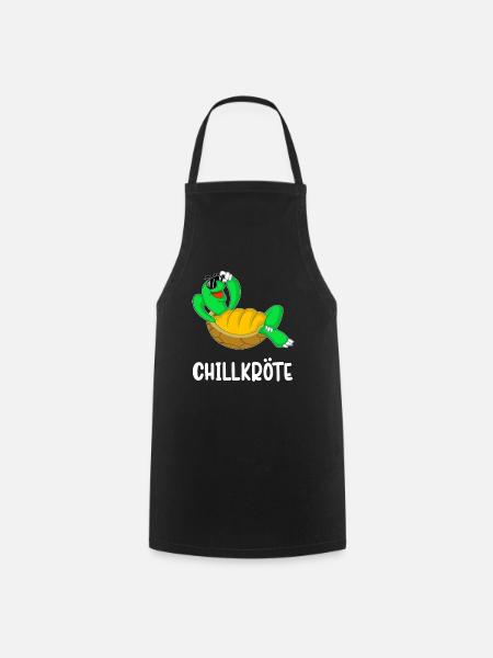 Chillkröte Schildkröte - Kochschürze - Schwarz
