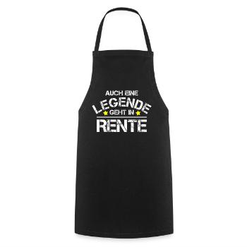 Pension Rente Rentner Legende Geschenk - Kochschürze - Schwarz - Vorne - AI Model Male 185 dark (185cm)