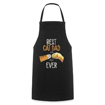 Cats Cat best Friends - Cooking Apron - black - Front - AI Model Male 185 dark (185cm)