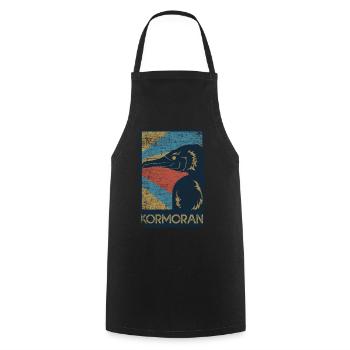 Kormoran Geschenk - Tablier de cuisine - noir - Devant - AI Model Male 185 dark (185cm)