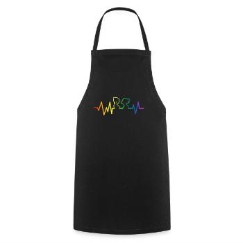 LGBT Queer Lesbisch Liebe Frauen Pride Geschenk - Kochschürze - Schwarz - Vorne - AI Model Male 185 dark (185cm)