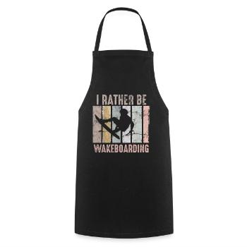 Premium wakeboard wakeboarding watersports - Cooking Apron - black - Front - AI Model Male 185 dark (185cm)
