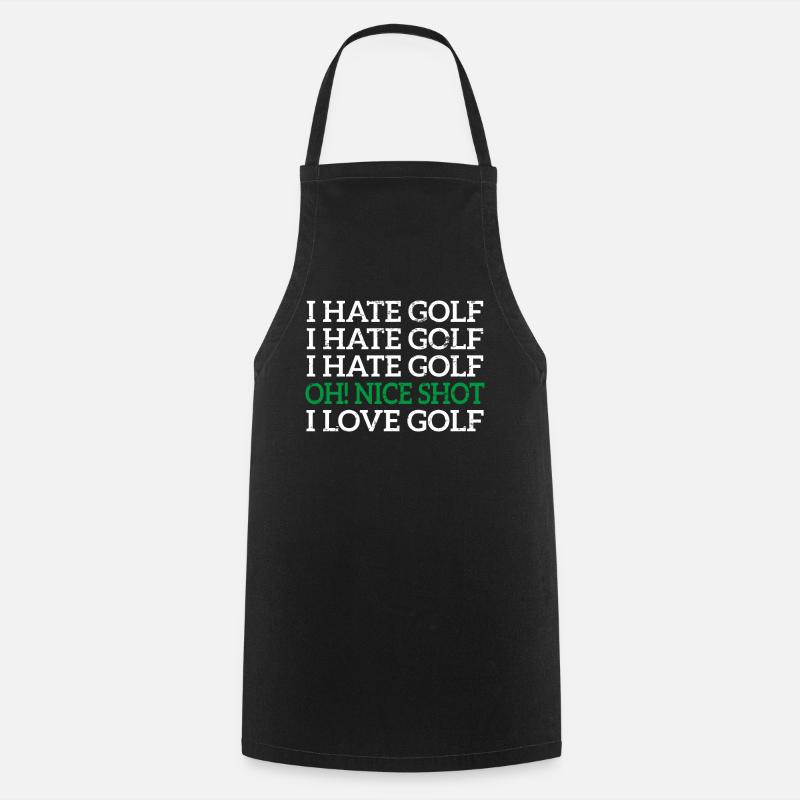 Golf golfer - Cooking Apron - black