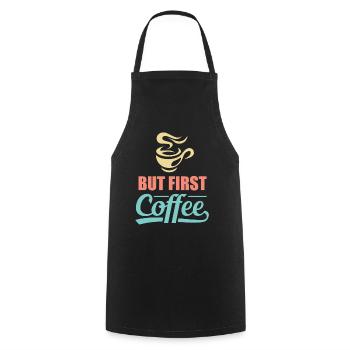 Prime Café Café Cadeau - Tablier de cuisine - noir - Devant - AI Model Male 185 dark (185cm)