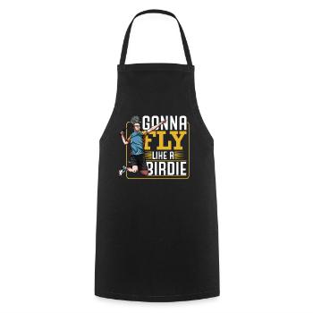 Badminton - Cooking Apron - black - Front - AI Model Male 185 dark (185cm)