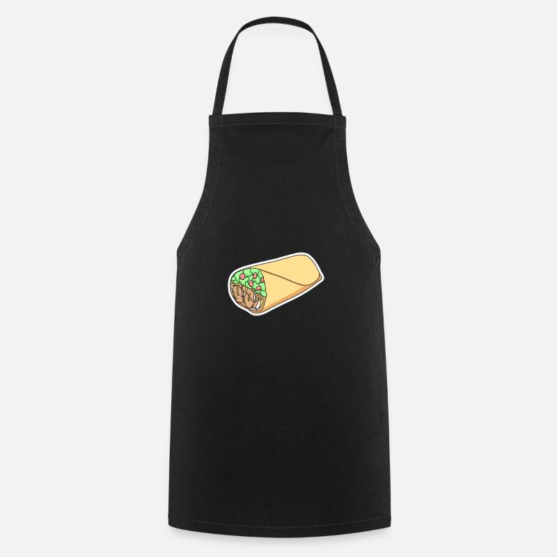 Conception d’autocollants Taco Wrap - Tablier de cuisine - noir