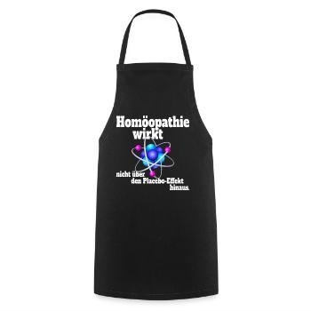 Homöopathie Wirkt Nicht Über Placeboeffekt Hinaus - Kochschürze - Schwarz - Vorne - AI Model Male 185 dark (185cm)
