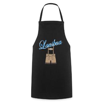 Lausbua with leather pants - Cooking Apron - black - Front - AI Model Male 185 dark (185cm)