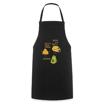 Tacos - Kochschürze - Schwarz - Vorne - AI Model Male 185 dark (185cm)