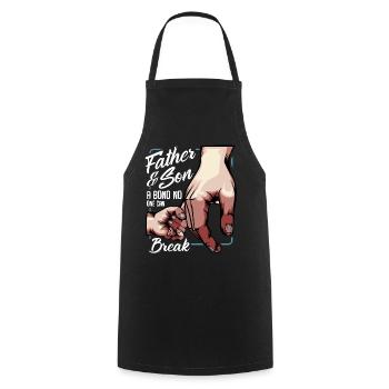 father and son - Cooking Apron - black - Front - AI Model Male 185 dark (185cm)