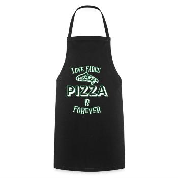 Pizza - Kochschürze - Schwarz - Vorne - AI Model Male 185 dark (185cm)