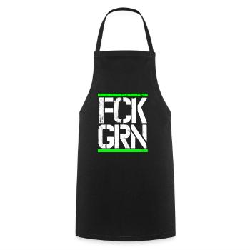 FCK GRN contre le Green Diesel: la loi interdit la conduite en vert - Tablier de cuisine - noir - Devant - AI Model Male 185 dark (185cm)
